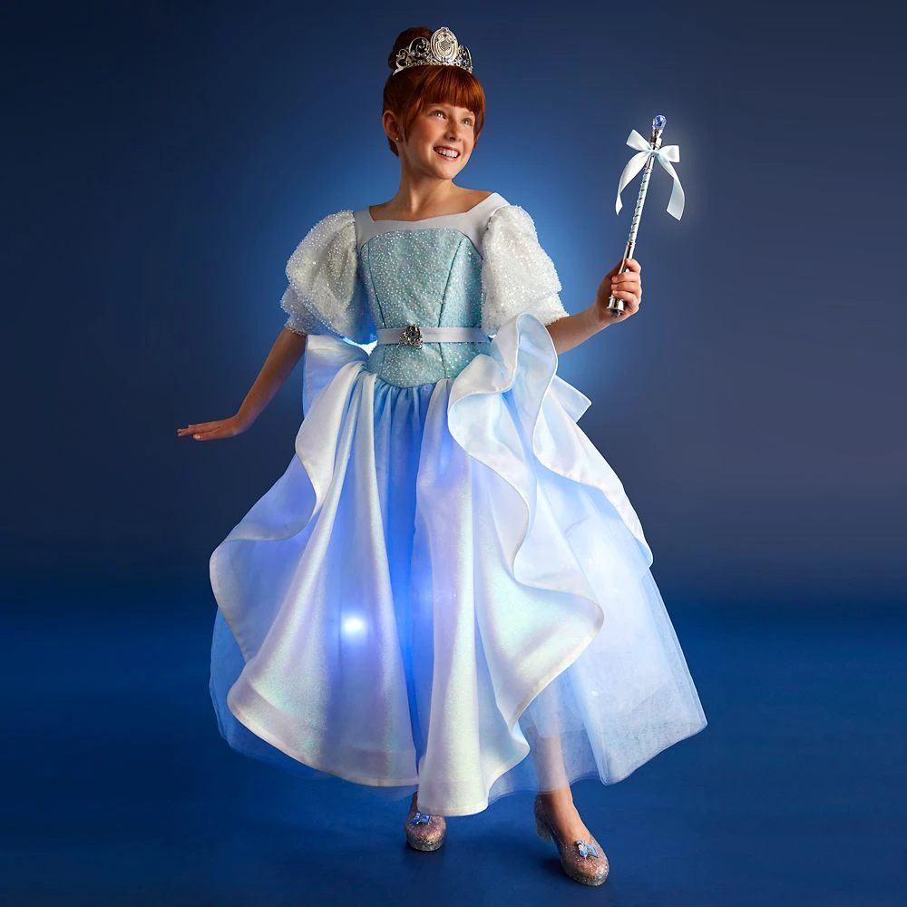 Disney Cinderella Light-Up Costume For Kids With Interactive Light-Up Wand And Tiara By A Leading Role 10 Disney Cinderella Light-Up Costume For Kids With Interactive Light-Up Wand And Tiara By A Leading Role - Image 10