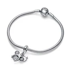 Minnie Mouse Bridal Ear Headband And Ring Double Dangle Charm By Pandora – Disney Parks -Disney 4300107850224 3