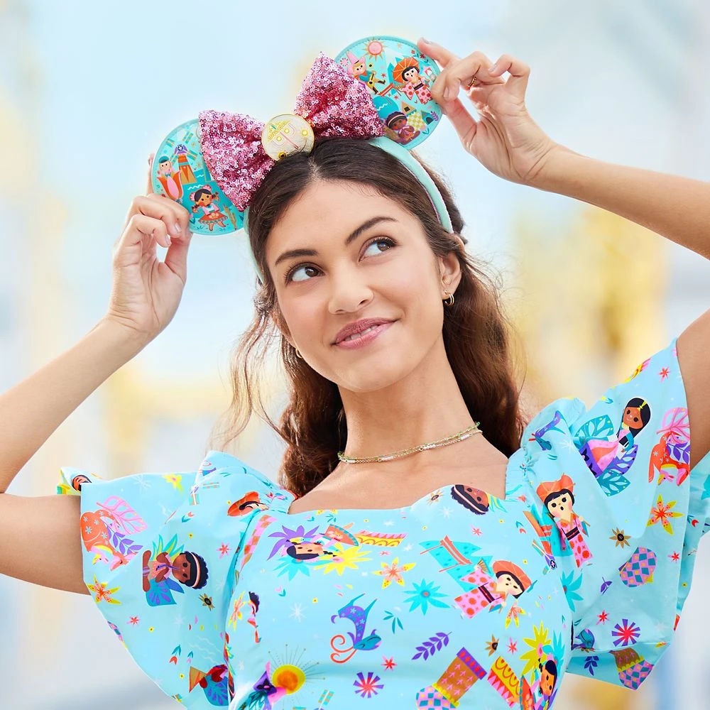 Disney It's A Small World Ear Headband With Sequined Bow For Adults 2 Disney It's A Small World Ear Headband With Sequined Bow For Adults - Image 2