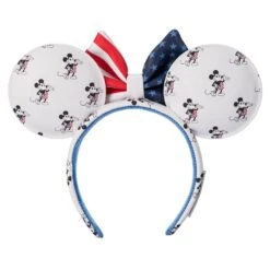 Disney Mickey And Minnie Mouse Americana Loungefly Ear Headband For Adults -Disney 4503105710129 2