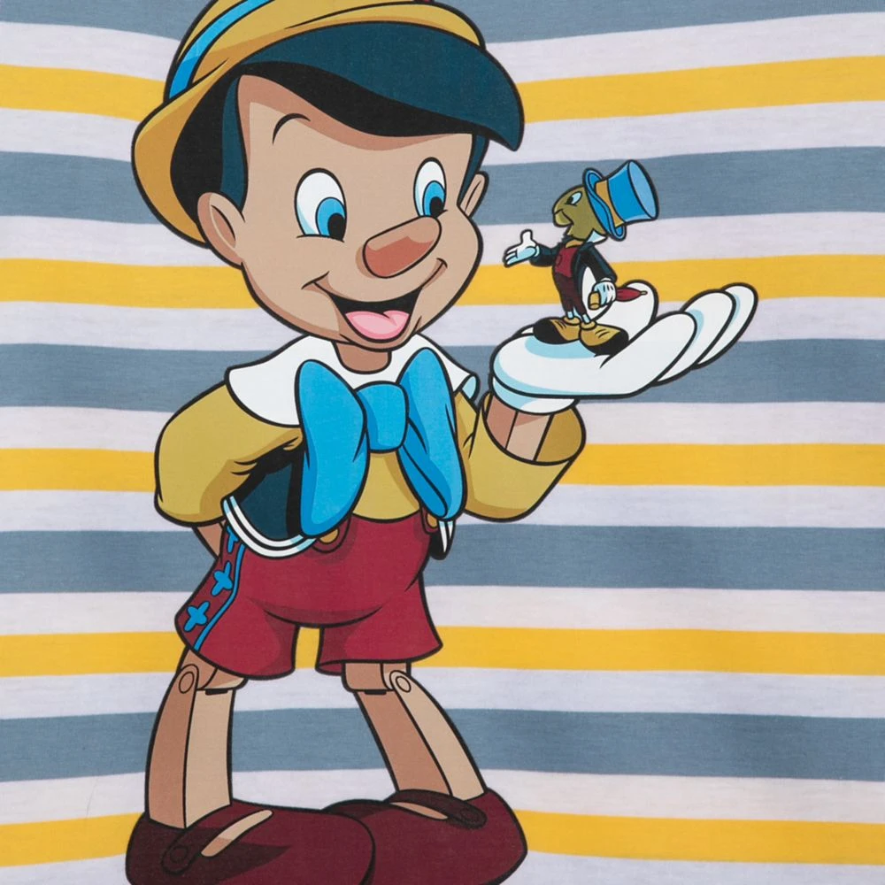 Disney Pinocchio And Jiminy Cricket Striped T-Shirt For Kids 5 Disney Pinocchio And Jiminy Cricket Striped T-Shirt For Kids - Image 5
