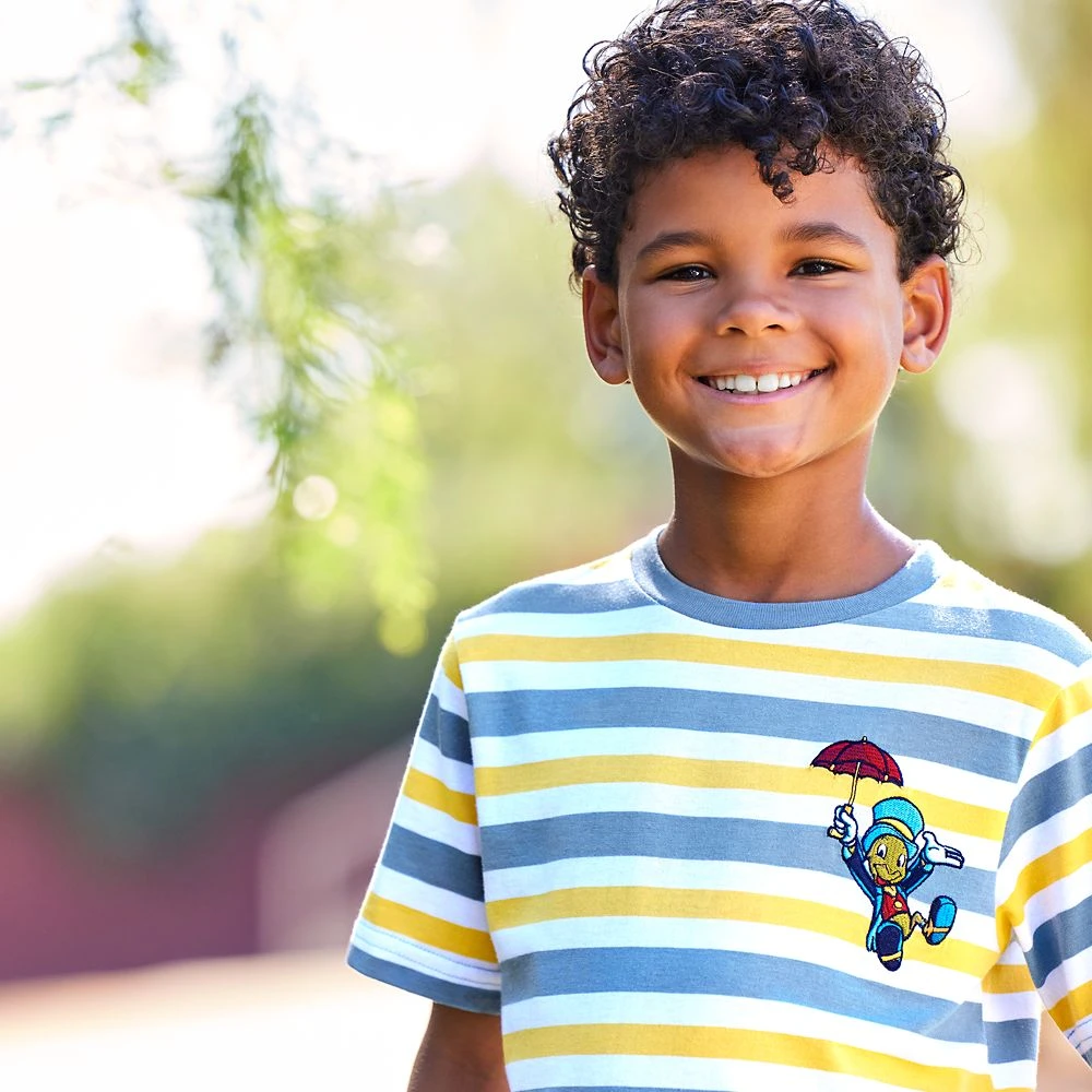 Disney Pinocchio And Jiminy Cricket Striped T-Shirt For Kids 7 Disney Pinocchio And Jiminy Cricket Striped T-Shirt For Kids - Image 7