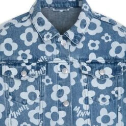 Disney Minnie Mouse Floral Denim Jacket For Women -Disney 5103106880220 4