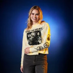 Disney The Marvels Long Sleeve Tie-Dye T-Shirt For Women -Disney 5106048004967 5