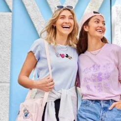 Disney Mickey Mouse ''Peace, Love, Mickey'' T-Shirt For Women -Disney 5106057430350 2