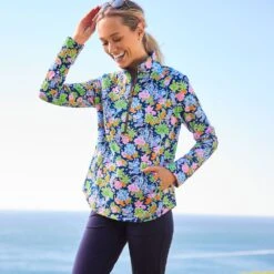 Mickey And Minnie Mouse Zip Pullover For Women By Lilly Pulitzer – Disney Parks -Disney 5106107140121 1