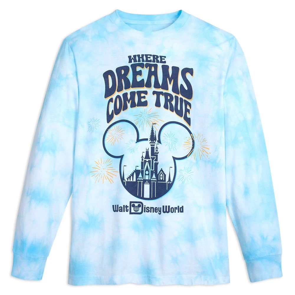 Mickey Mouse Icon And Cinderella Castle Long Sleeve Tie-Dye T-Shirt For Adults – Walt Disney World 1 Mickey Mouse Icon And Cinderella Castle Long Sleeve Tie-Dye T-Shirt For Adults – Walt Disney World