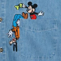 Disney Mickey Mouse And Friends Denim Shirt For Adults -Disney 5205057810228 4