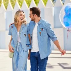 Disney Mickey Mouse And Friends Denim Shirt For Adults -Disney 5205057810228 5