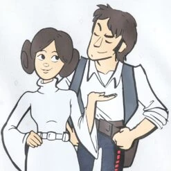 Disney Princess Leia And Han Solo ''I Love You'' Couples Spirit Jersey For Adults – Star Wars – White 8 Disney Princess Leia And Han Solo ''I Love You'' Couples Spirit Jersey For Adults – Star Wars – White -Disney 5302058380065 3