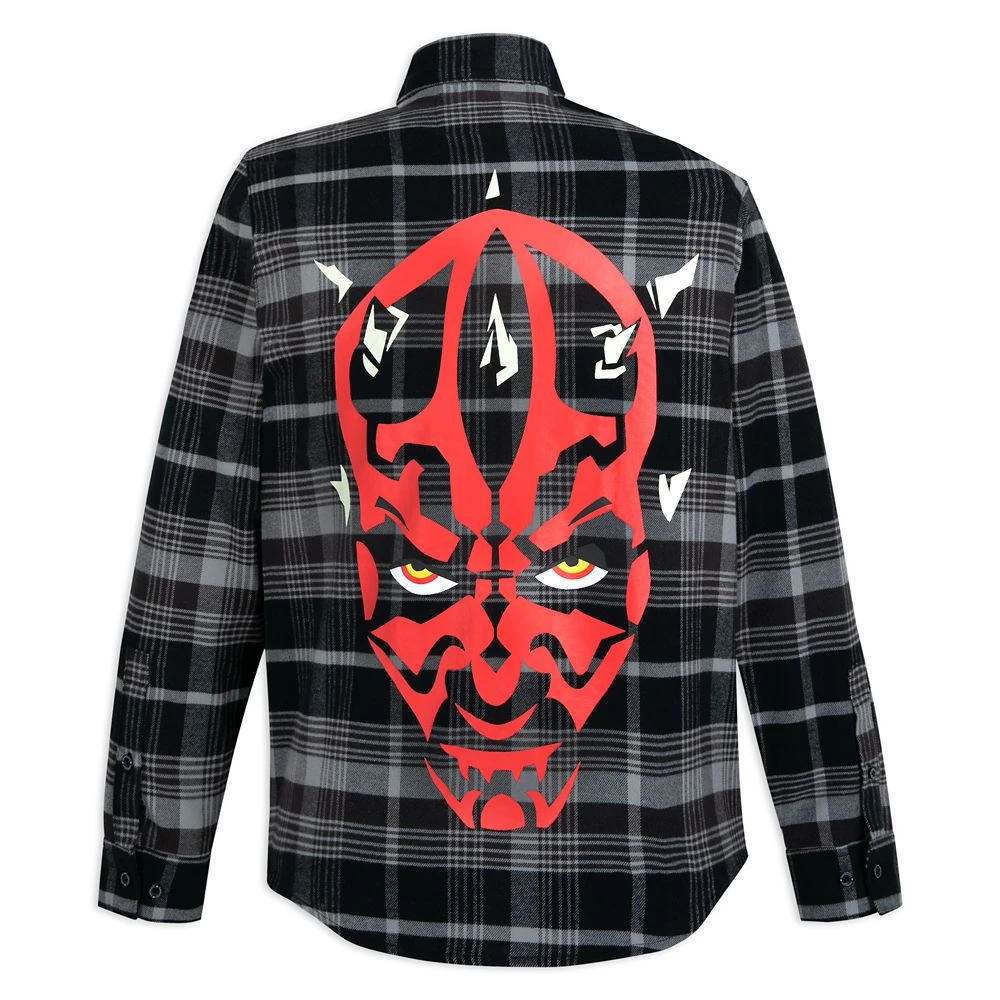 Disney Darth Maul Flannel Shirt For Adults By Cakeworthy – Star Wars: Episode 1 – The Phantom Menace 1 Disney Darth Maul Flannel Shirt For Adults By Cakeworthy – Star Wars: Episode 1 – The Phantom Menace