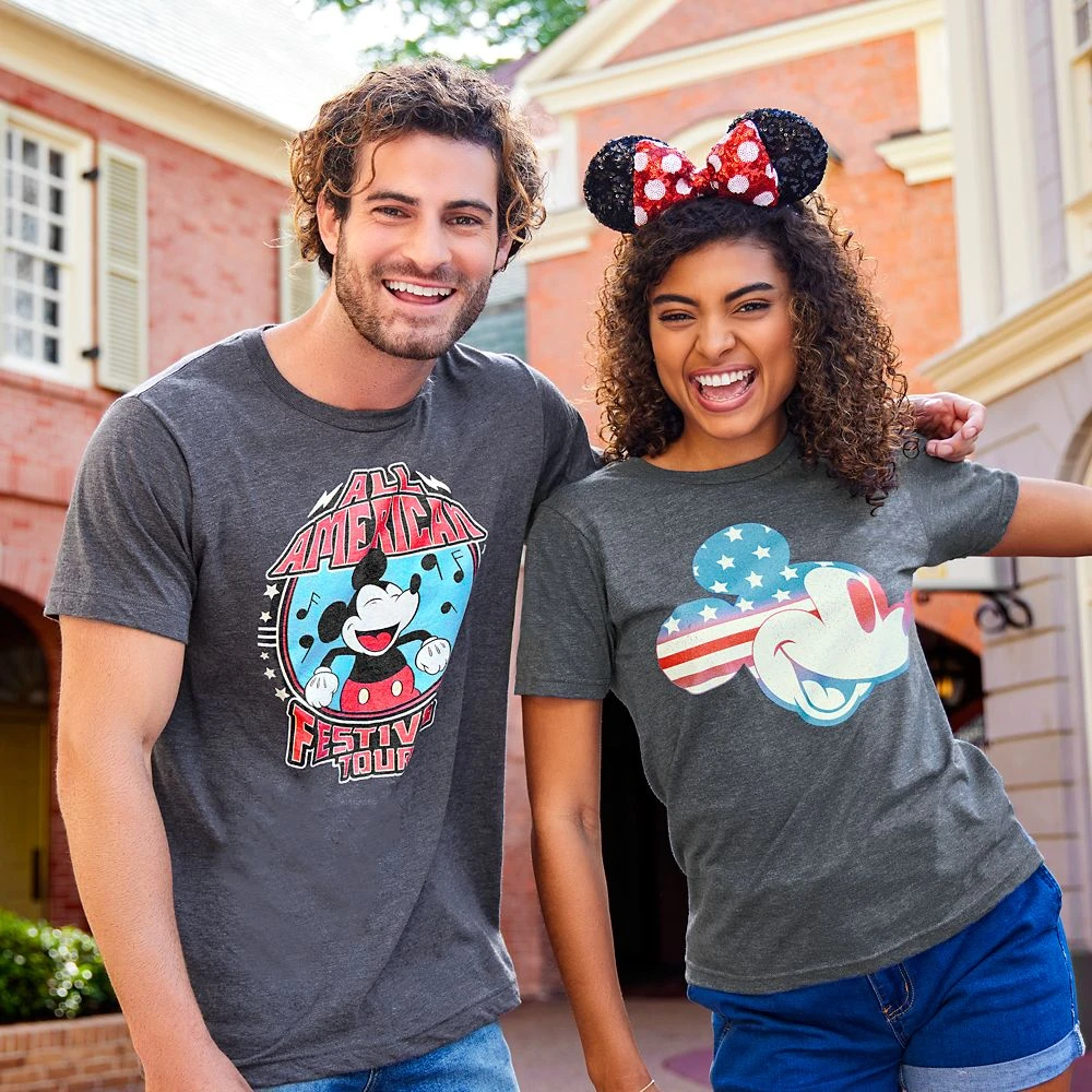 Disney Mickey Mouse Americana Flag T-Shirt For Adults 2 Disney Mickey Mouse Americana Flag T-Shirt For Adults - Image 2