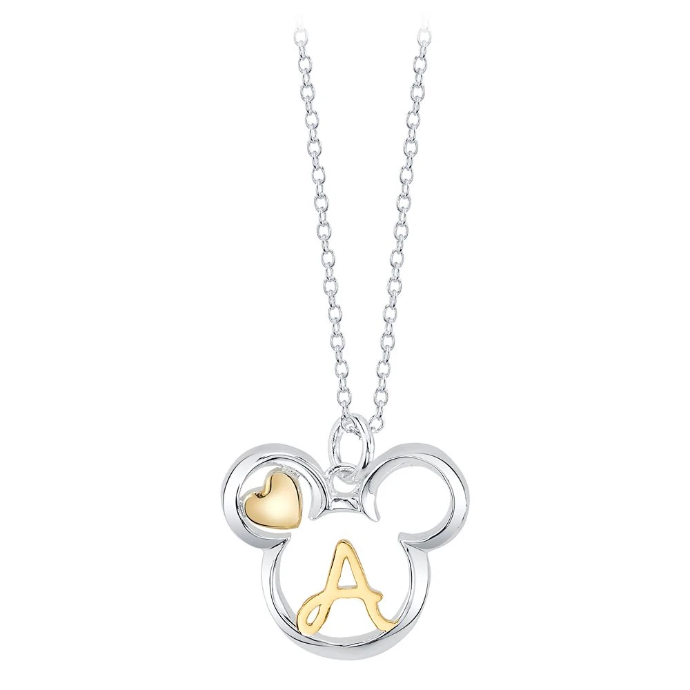 Disney Mickey Mouse Icon With Initial Necklace 2 Disney Mickey Mouse Icon With Initial Necklace - Image 2