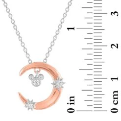 Disney Mickey Mouse Crescent Moon Necklace By Rebecca Hook -Disney 7002057284000 2