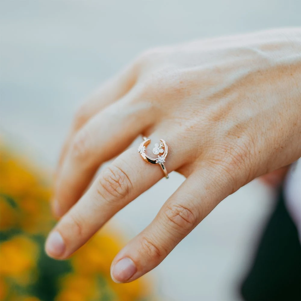 Disney Mickey Mouse Crescent Moon Ring By Rebecca Hook 2 Disney Mickey Mouse Crescent Moon Ring By Rebecca Hook - Image 2