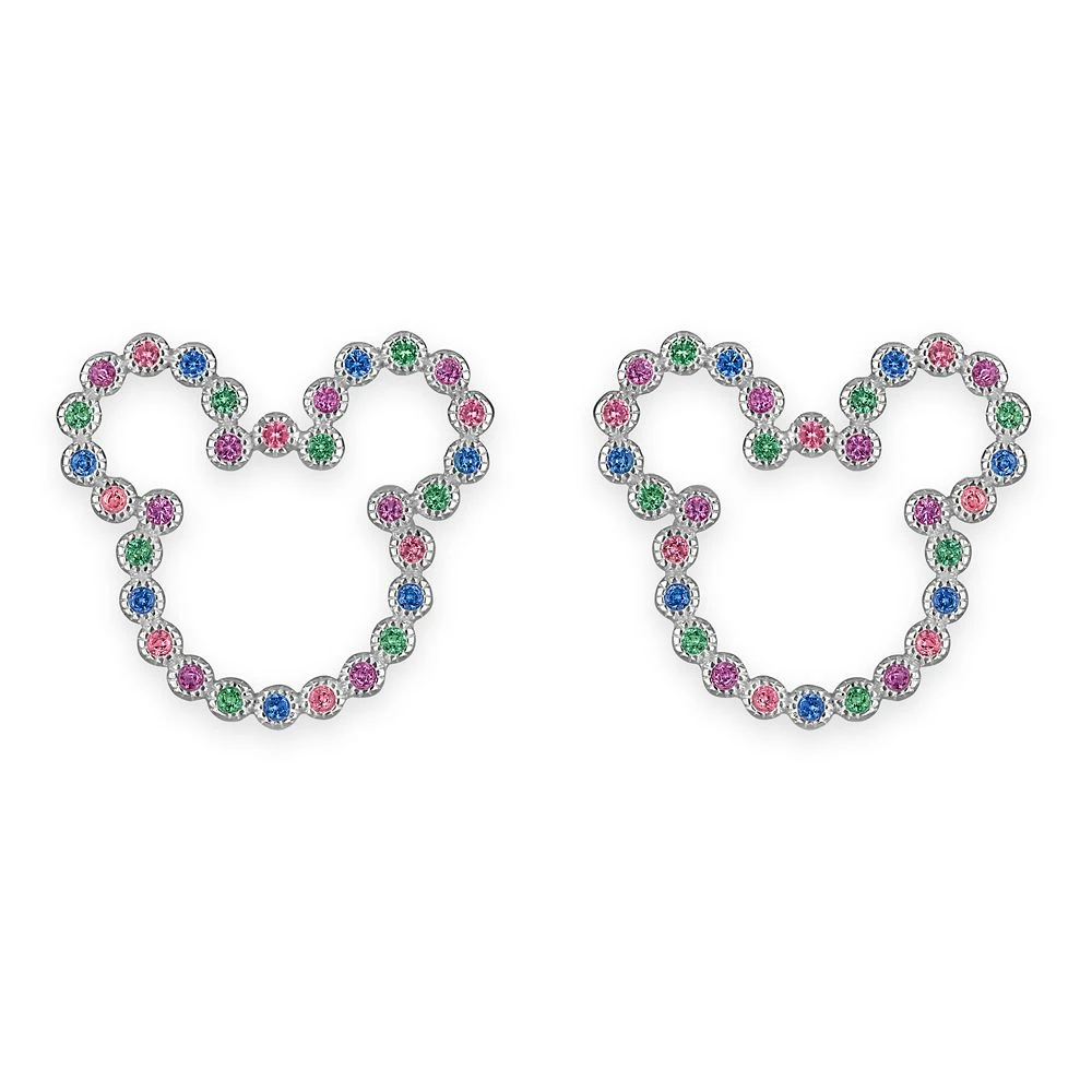 Disney Mickey Mouse Icon Multi-Colored Gems Earrings By Rebecca Hook 1 Disney Mickey Mouse Icon Multi-Colored Gems Earrings By Rebecca Hook