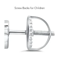 Disney Minnie Mouse Birthstone Earrings For Kids By CRISLU – Platinum -Disney 7401057015584 2