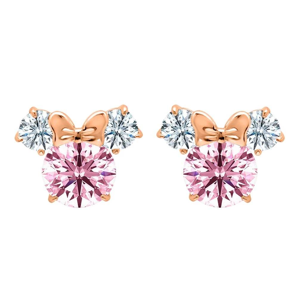 Disney Minnie Mouse Earrings For Kids By CRISLU – Pink 2 Disney Minnie Mouse Earrings For Kids By CRISLU – Pink - Image 2