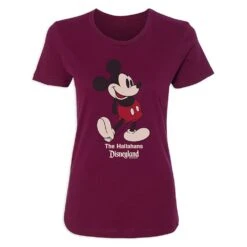 Women's Disneyland Standing Mickey Mouse T-Shirt – Customized -Disney 7807055820349 7