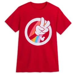 Mickey Mouse Peace Sign T-Shirt For Adults β Disney Pride Collection